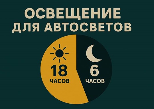 Оптимальный режим освещения для автоцветов